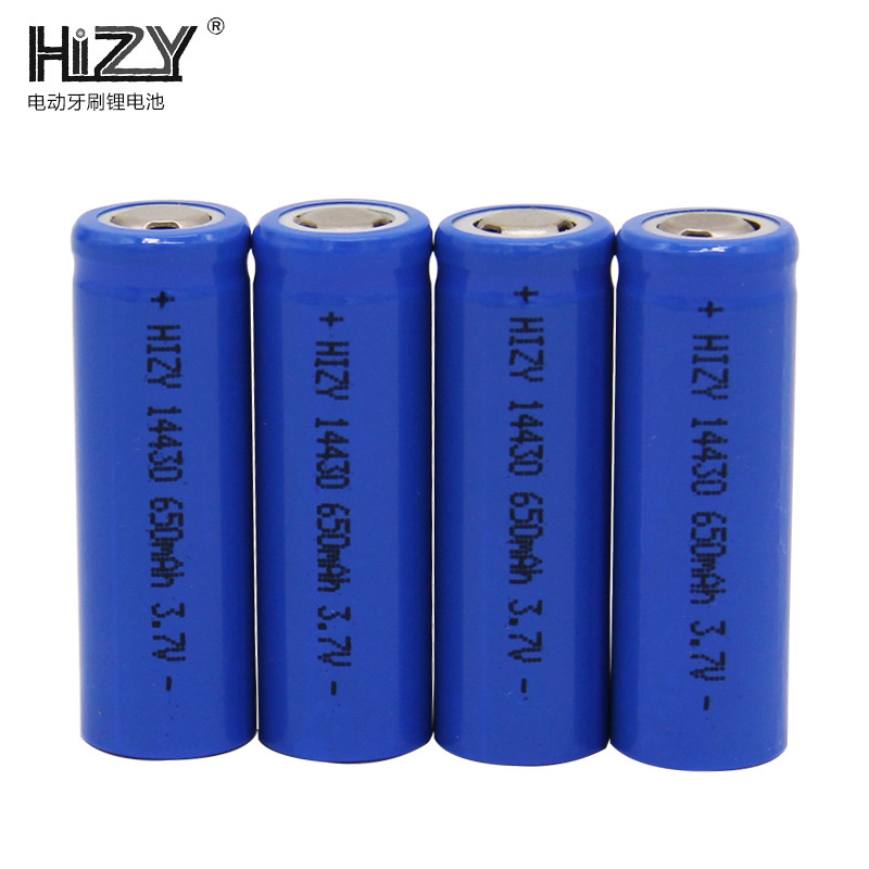 Nhà máy cung cấp pin lithium 14430, pin lithium đèn pin 3.7V, pin lithium thẩm mỹ điện 650 mAh