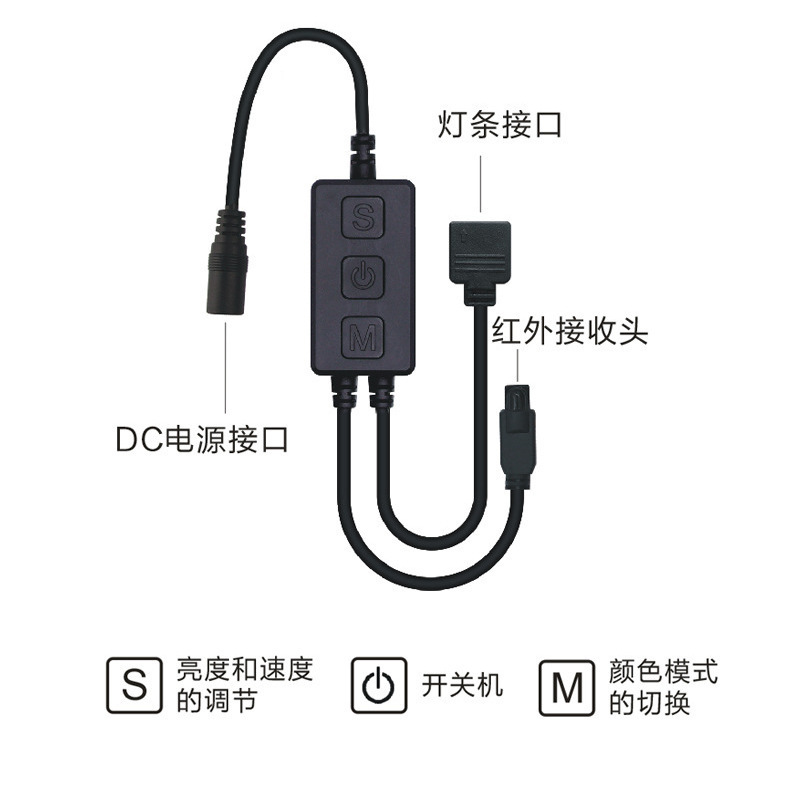 定制RGB跨境灯条套装 红外24键遥控 新款蓝牙智能APP调光七彩灯h