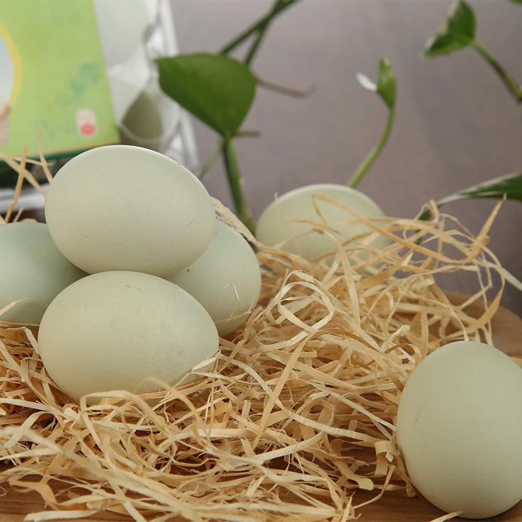 The farmer's egg forest has a lot of green shell eggs.