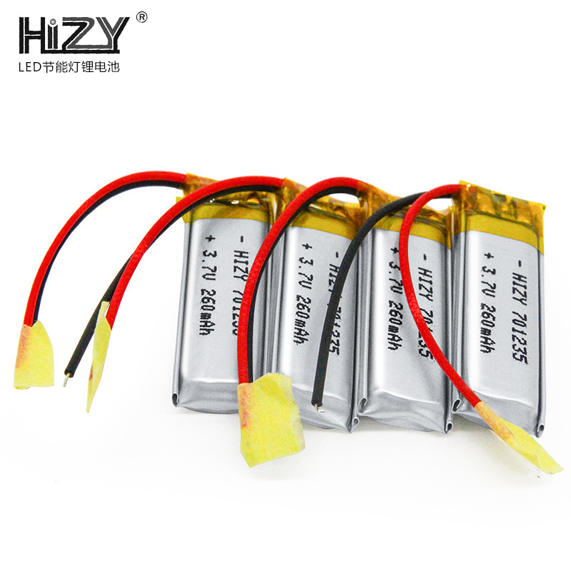 Đèn LED 701235 Cung cấp pin Lithium 3. 7V260 Tế bào li-ti-ti là kiểu dáng