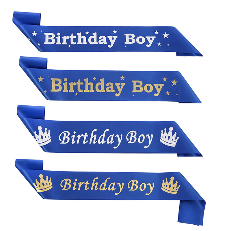 Birthday party blue star crown ceremonial belt, day boy, birthday boy belt.