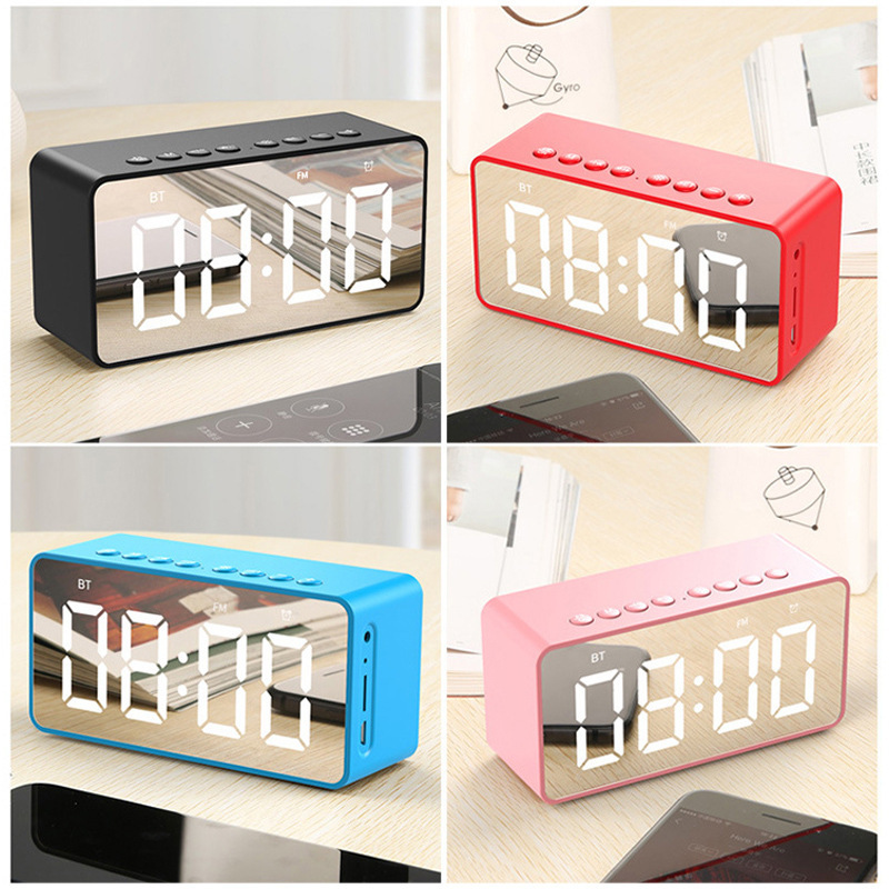 BT506 new FM clock clock bluetooth box mini mirror card annual bluetooth sound