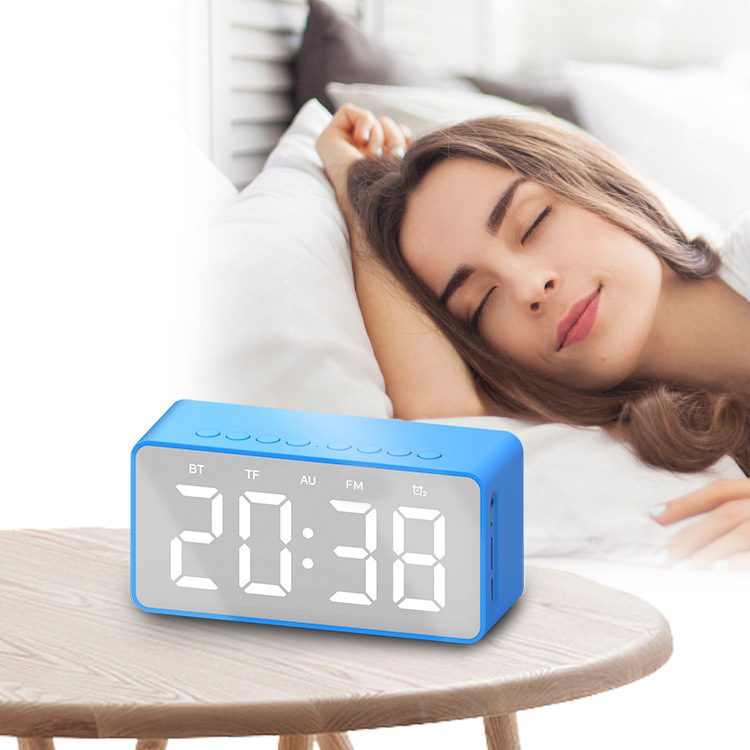 BT506 new FM clock clock bluetooth box mini mirror card annual bluetooth sound