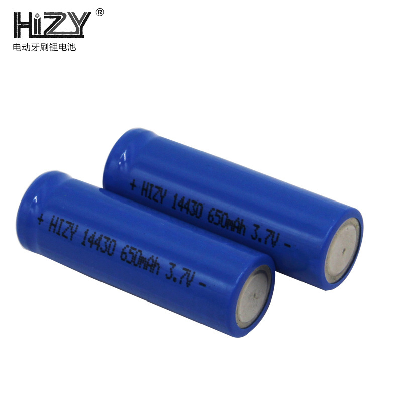 Nhà máy cung cấp pin lithium 14430, pin lithium đèn pin 3.7V, pin lithium thẩm mỹ điện 650 mAh