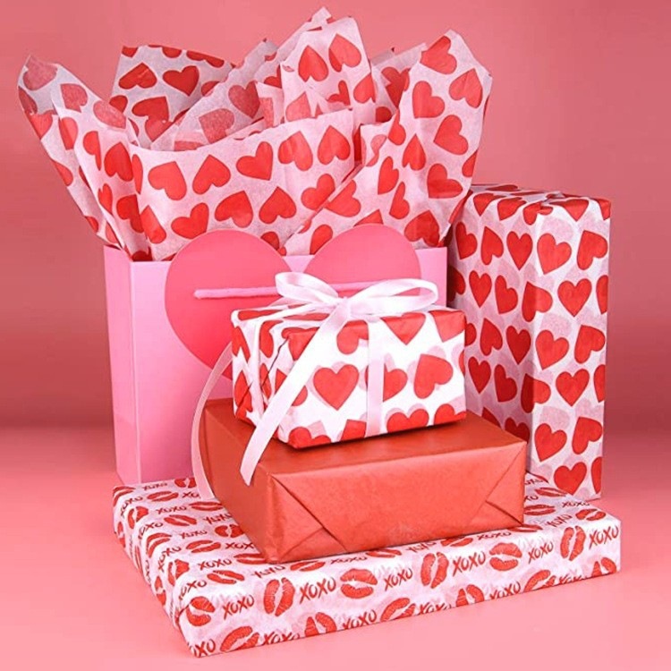 Amazontissuepaper red Valentine's Day wrapping paper, Sydney's mixed gift copy paper.