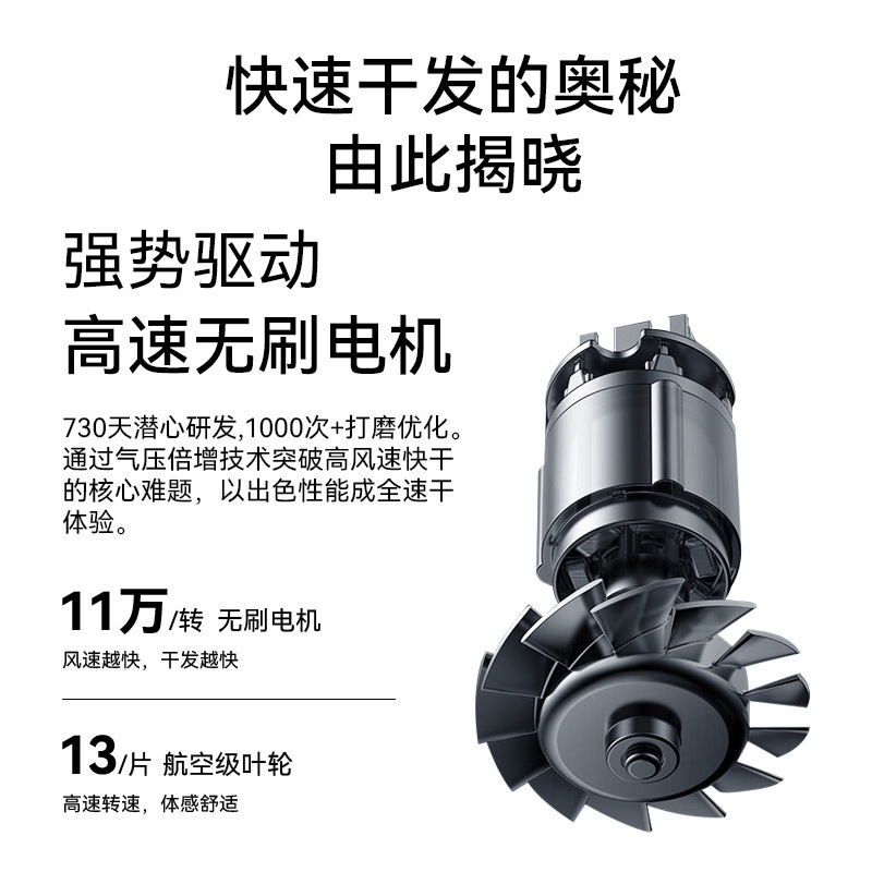 Máy sấy tốc độ cao, 110 V tiêu cực trong gia đình, trí thông minh năng lượng cao để cung cấp năng lượng cho gió.