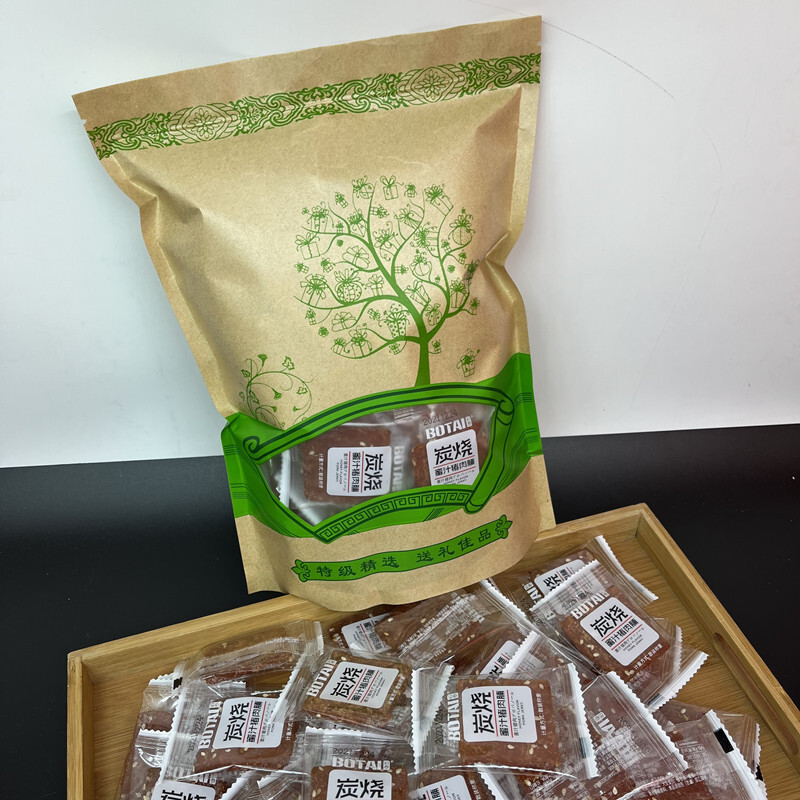 Than đá, mật ong và thịt heo khô, 500g snacks văn phòng.
