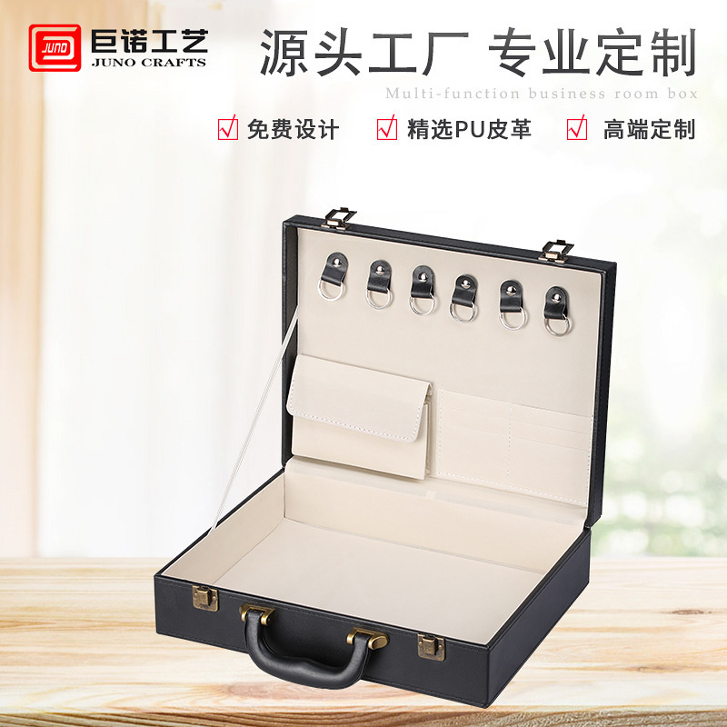 Delivery of key box leather box PU high-end delivery box gift wrapper for real estate in spot delivery boxes