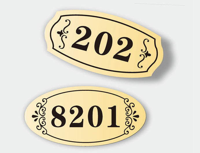 Door plate custom, hotel office, hotel room number number number number number number sign metal