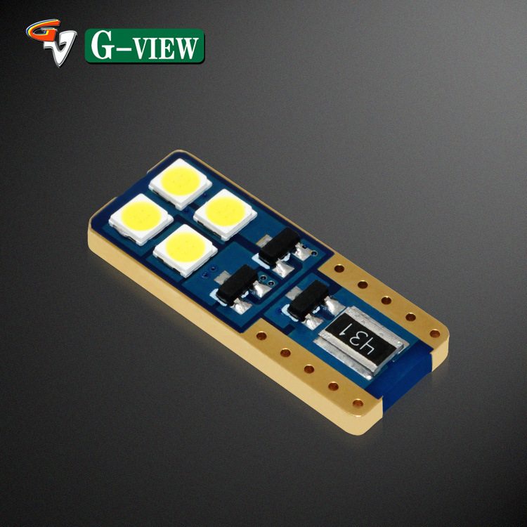 Gview chiếu sáng 6SMD-3030 sáng được giải mã T10 rộng W5W đọc ánh sáng Cambus