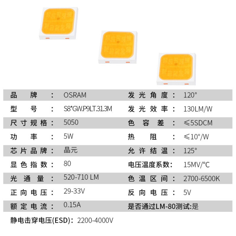 Các hạt năng lượng lớn 30v 5050, có năng lượng cao, ánh sáng, cường độ EMC 5050 hạt.