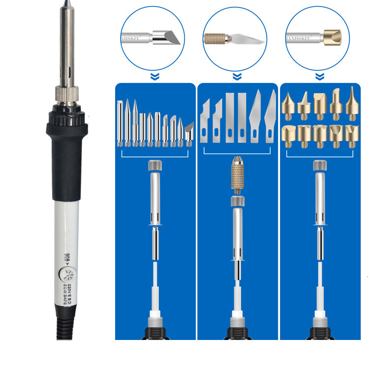 电烙铁套装批发可调恒温电焊笔便携内热式烙铁家用焊接烙画工具笔