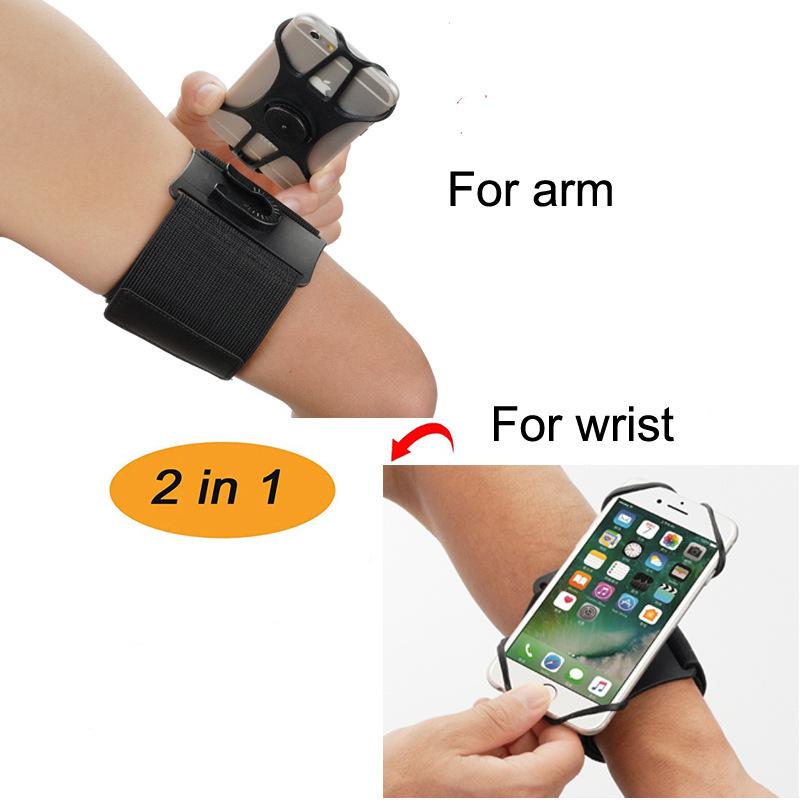 Two mobile phone arms and a sports cycling on the arm of a running climber can be removed with a general arm condom for both sexes.