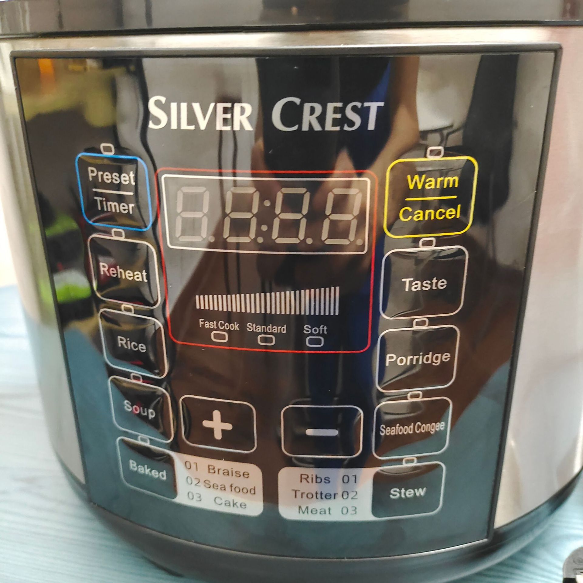 SILVER CREST 跨境出口外貿英文 6L家用多功能智能大容量電壓力鍋