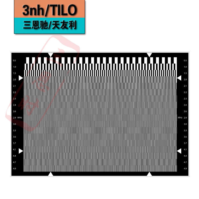 Camera resolution test, graphic YE0144 test card customized frequency response test