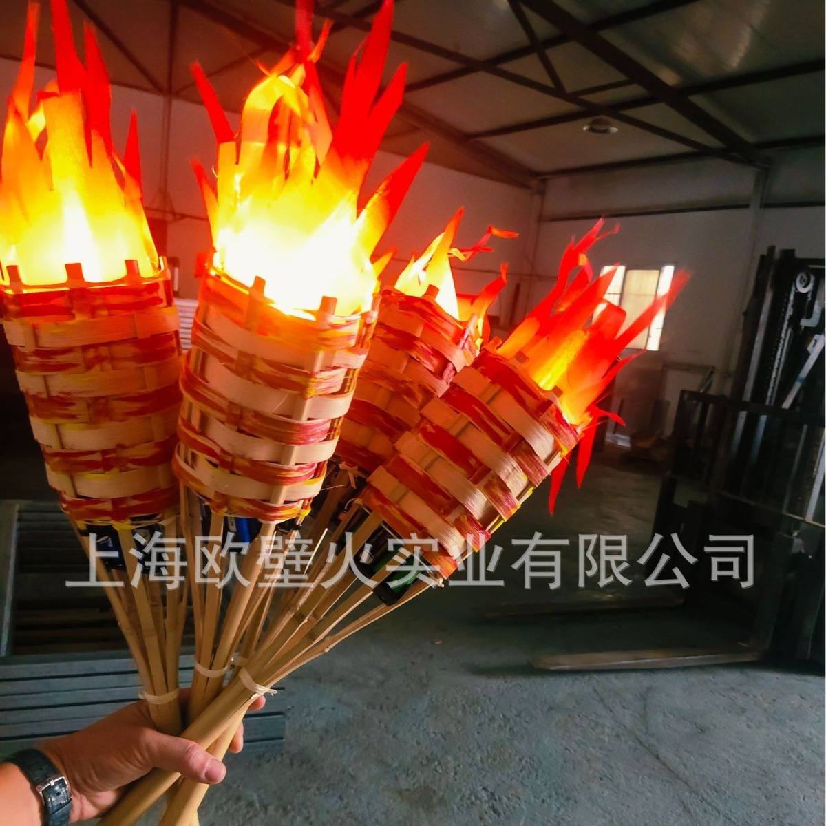 火把节环保火把电子火把舞台仿真火把不燃油火把循环使用竹火把炬
