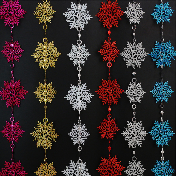 The Christmas tree decorations, the festivities, the snow-coloured snow bouquets, the ten snowflakes, the banners.