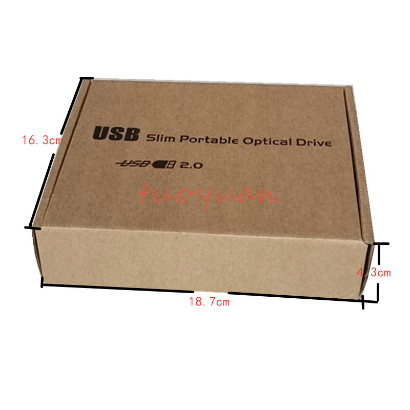 Notebook external photopackaging box 12.7 and DVD writer photopackaging spot size 2.0