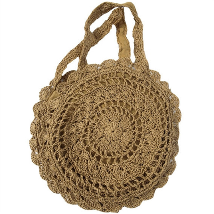 2021 new hand-weaving, beach-covered, one-shoulder-packed, seaside tourist bag