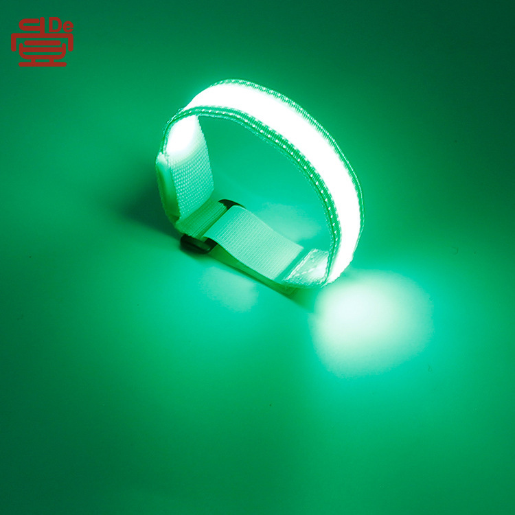Thắt lưng tay đèn LED, vòng tay bằng sợi quang, đêm và đêm, vòng đeo tay cảnh báo.