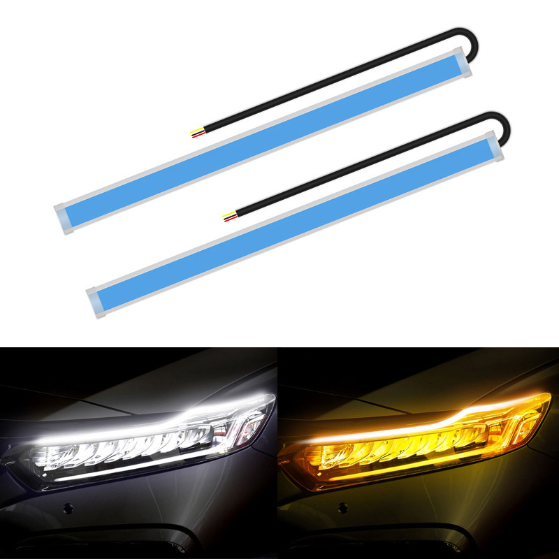 New dailies super thin light 4560ccm double-coloured LED car decorating light turning white and yellow