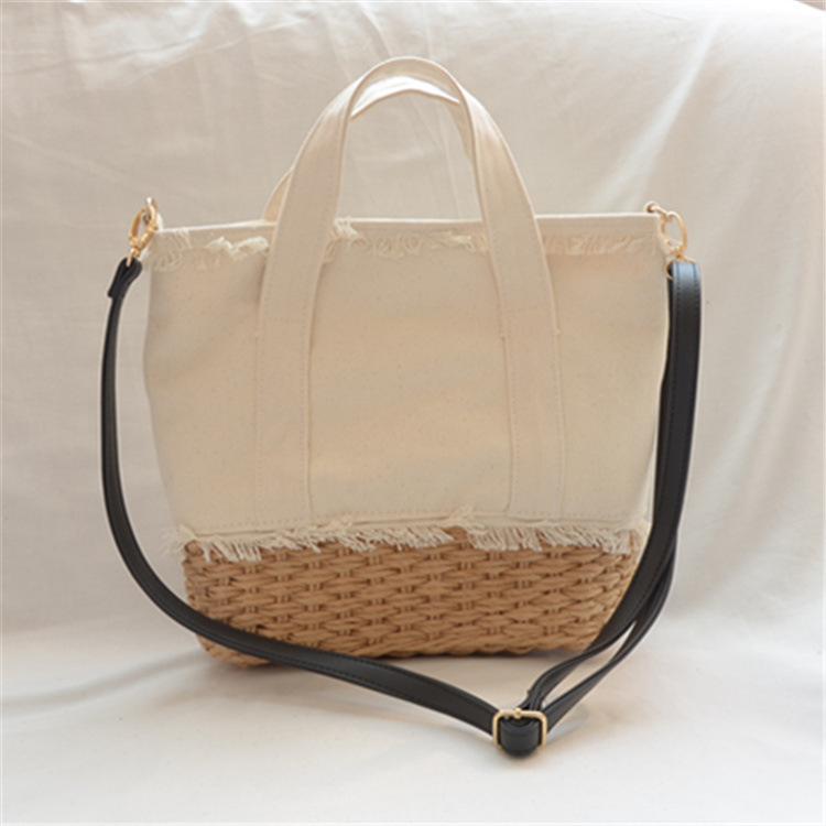 New canvas, wrapping, paper ropes to take over the handbag, a short bag, a single shoulder bag.