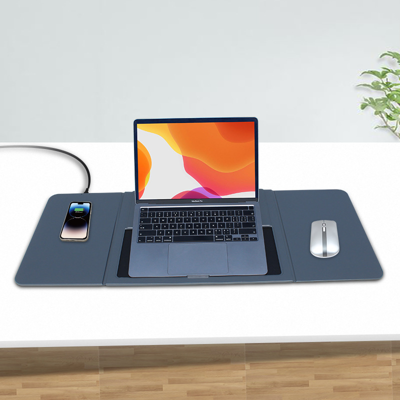 A stand-on wireless charger desktop wireless multifunctional 15W mobile fast-loading home creative mouse pad