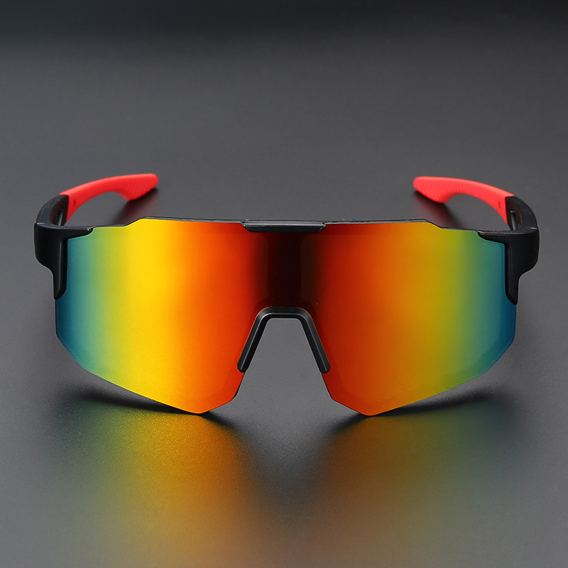 2024 new colored sunglasses in outdoor motion mirrors riding in large frames for male and female windshield glasses/9337