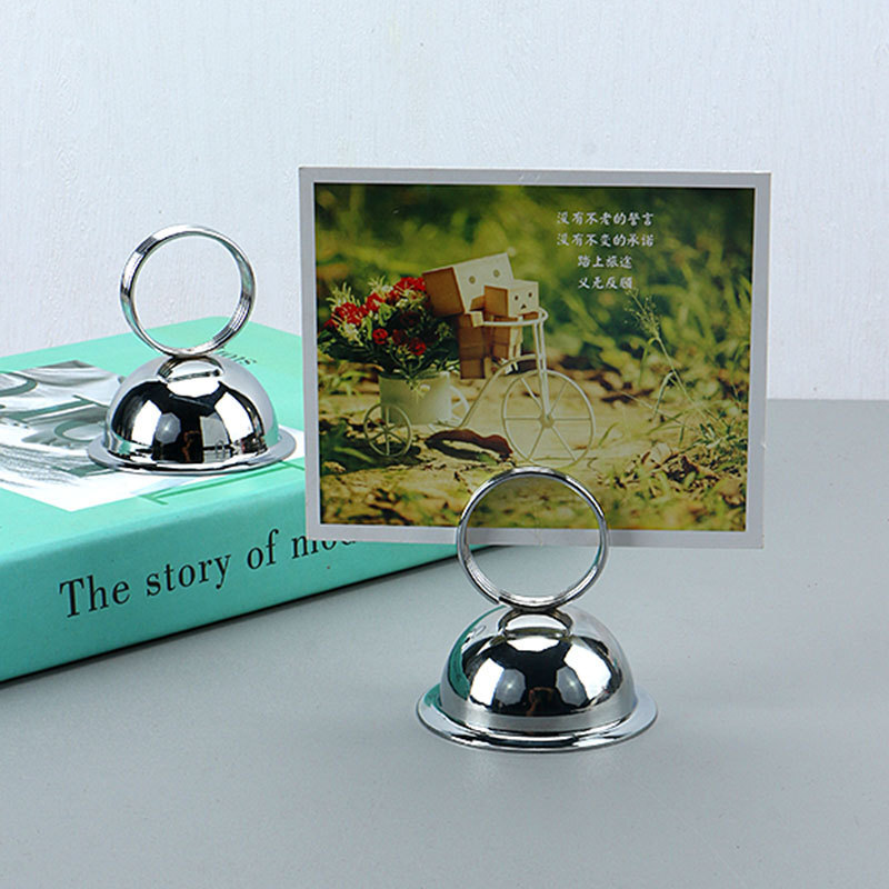 Desktop stand card with metal creative photos and wedding table card with voice mail and cash