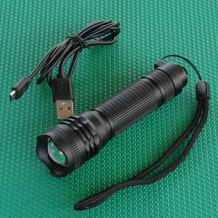 Aluminium alloy outside of a good view stretching BD04 flashlights usb charge-recharging shell T6