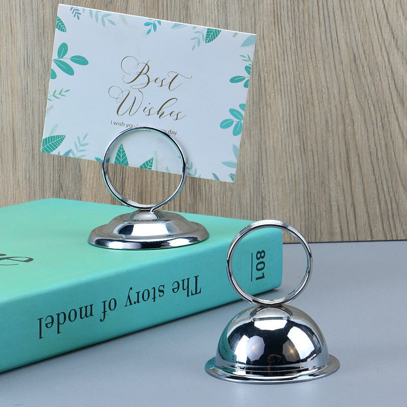 Desktop stand card with metal creative photos and wedding table card with voice mail and cash