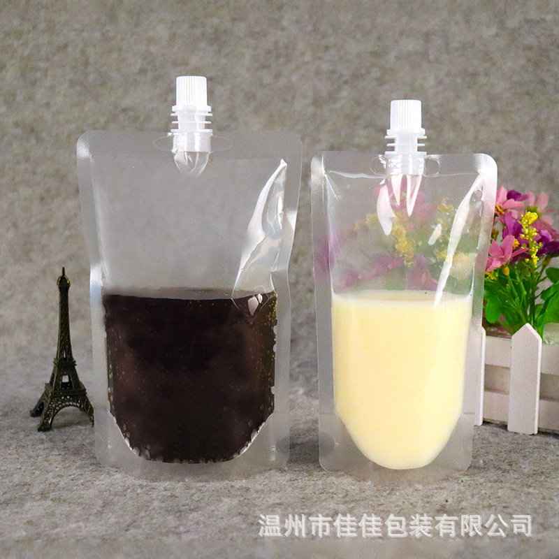Nước hoa mận và nước đậu nành quán rượu, nước ép sôi nhiều nhiệt độ, túi đựng trong suốt một lần.
