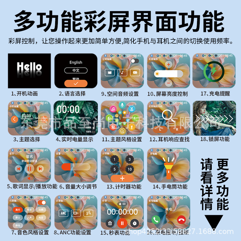 2024 bộ cảm biến mới của Răng Xanh vào tai, thắt lưng cực dài.
