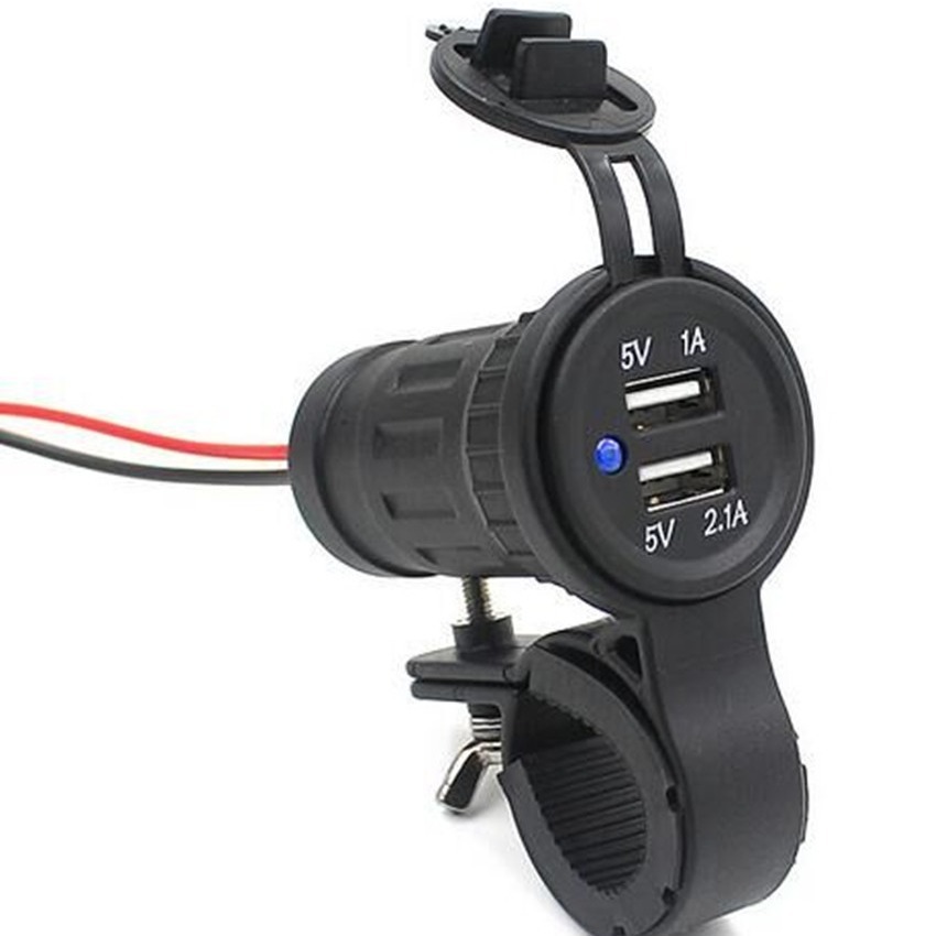 Motorcycle charger, double USB 12V24V charger.