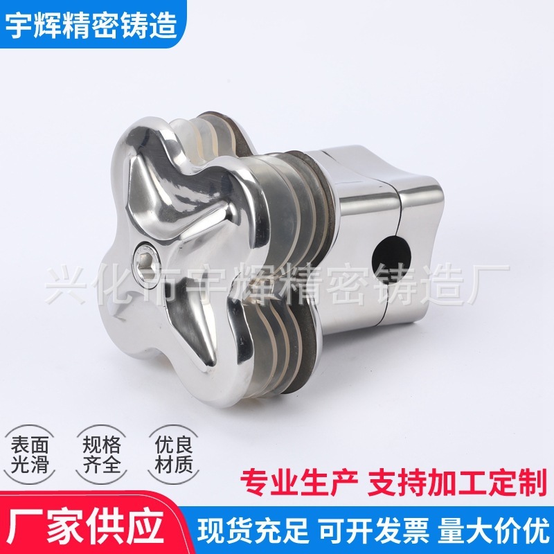 Kính không thép cố định, dây mận thép không gỉ, cột tường bằng kính.