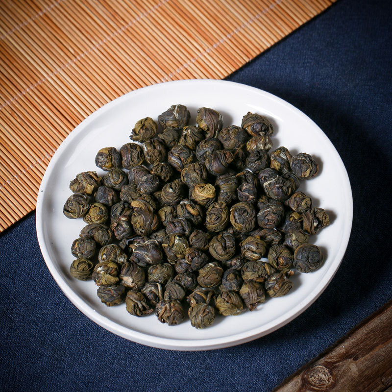 福建茉莉茶叶 茉莉香珠花茶 茉莉绣球珍珠茶叶散茶批发5窨香珠
