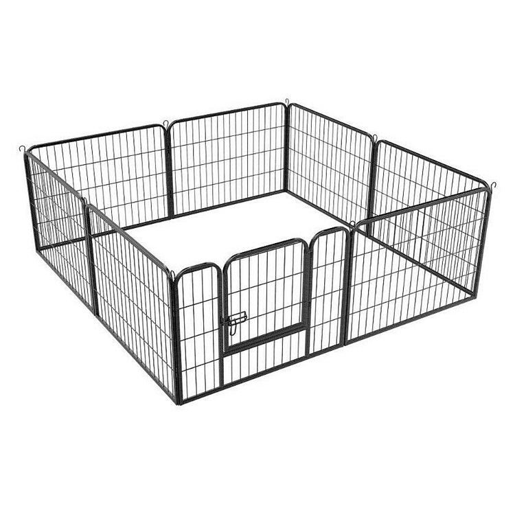 廠家批發15*15mm方管狗圍欄 寵物柵欄 可摺疊寵物圍欄 8片 錘紋