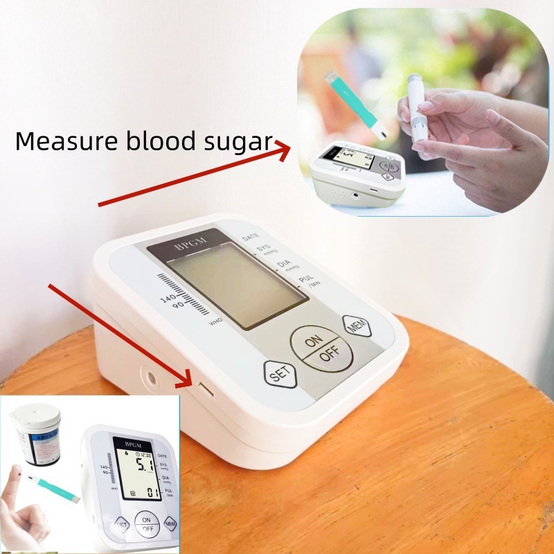 Cross-border 2in1 Blood Pressure & Blood Glucose Monitor