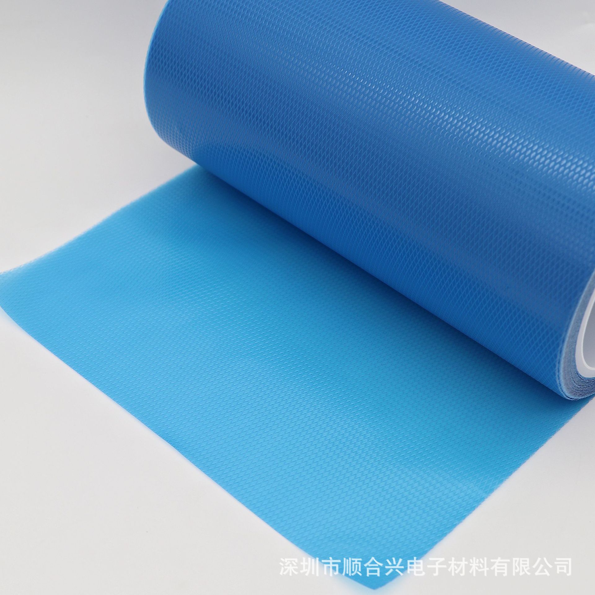 Blue PE-lined imitation flow long-linked thin membranes, waterproof viscoscular thermal silicon rubber separation platoon.