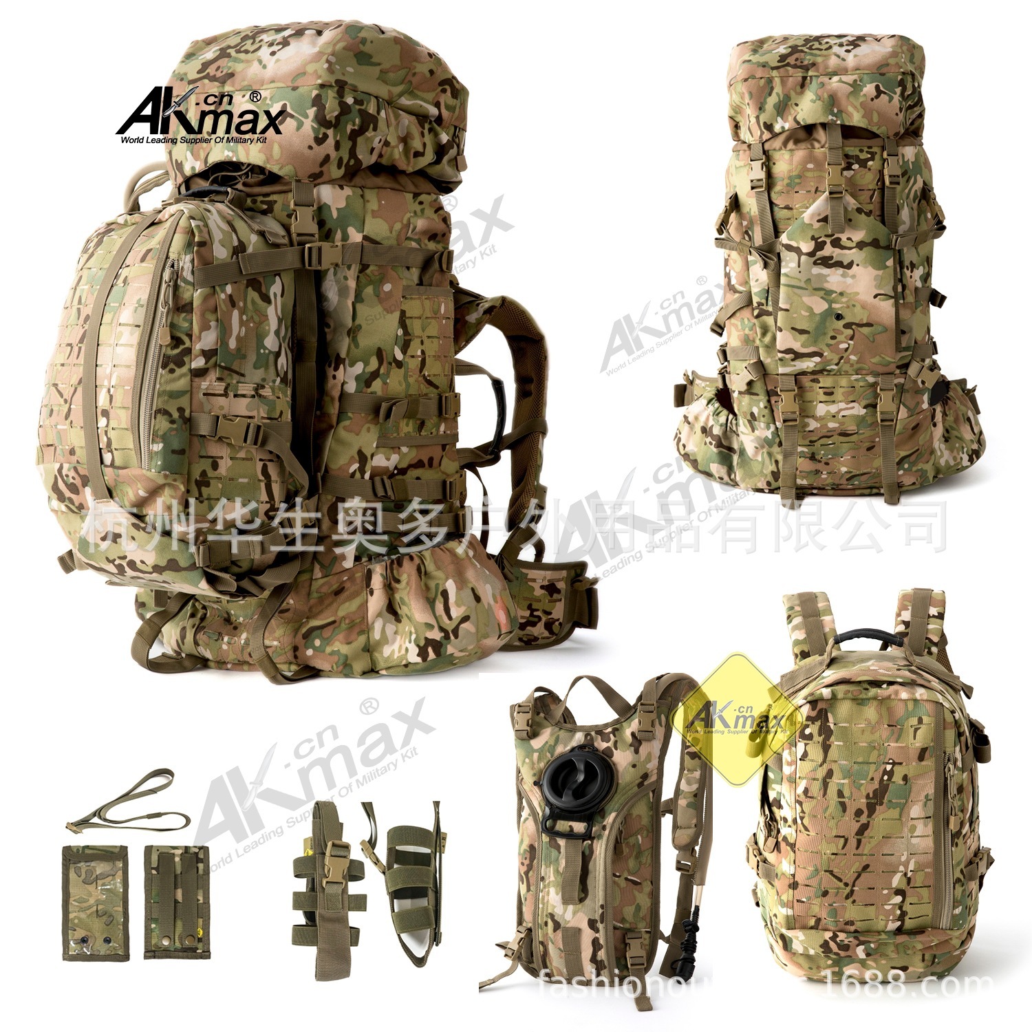 U.S. Hot-sale moth-colored tactical backpack ILBE packs full of outdoor double-shoulder-packs.