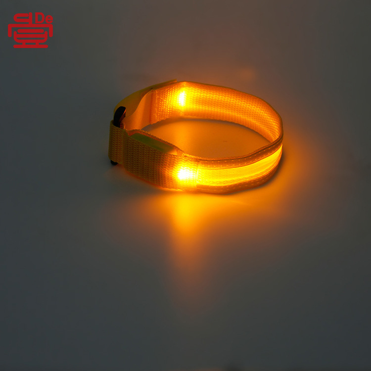 Thắt lưng tay đèn LED, vòng tay bằng sợi quang, đêm và đêm, vòng đeo tay cảnh báo.