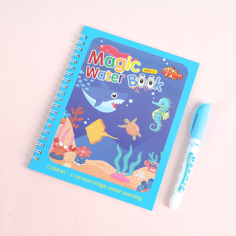 The magic water painting book, the clean water paint painting, the scribble painting of the baby, the boy kindergarten toy.