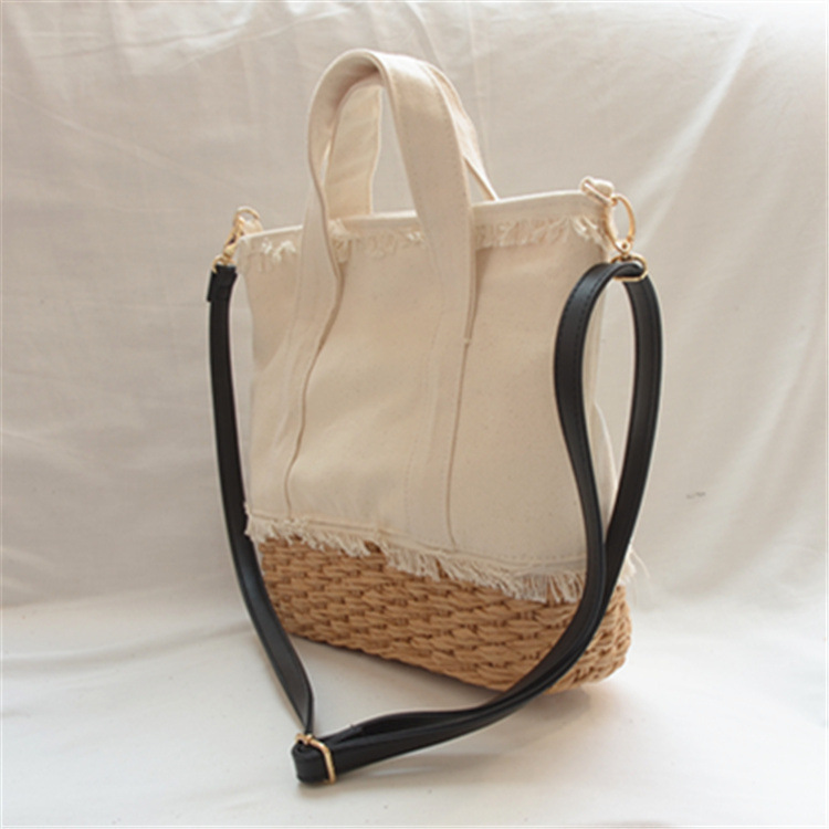New canvas, wrapping, paper ropes to take over the handbag, a short bag, a single shoulder bag.