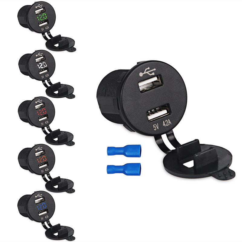 12V-24V motorboats retrofit 2 1-round double USB and voltage watch seat