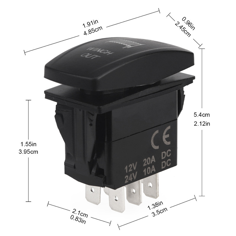 Cars are modified with a switcher-type dial switch, 7 PIN, double position, blue light, green light, orange white.