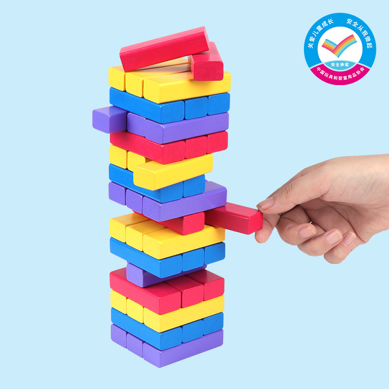 The factory sells pre-school toy-school children's brightly colored, stacked and interactive games