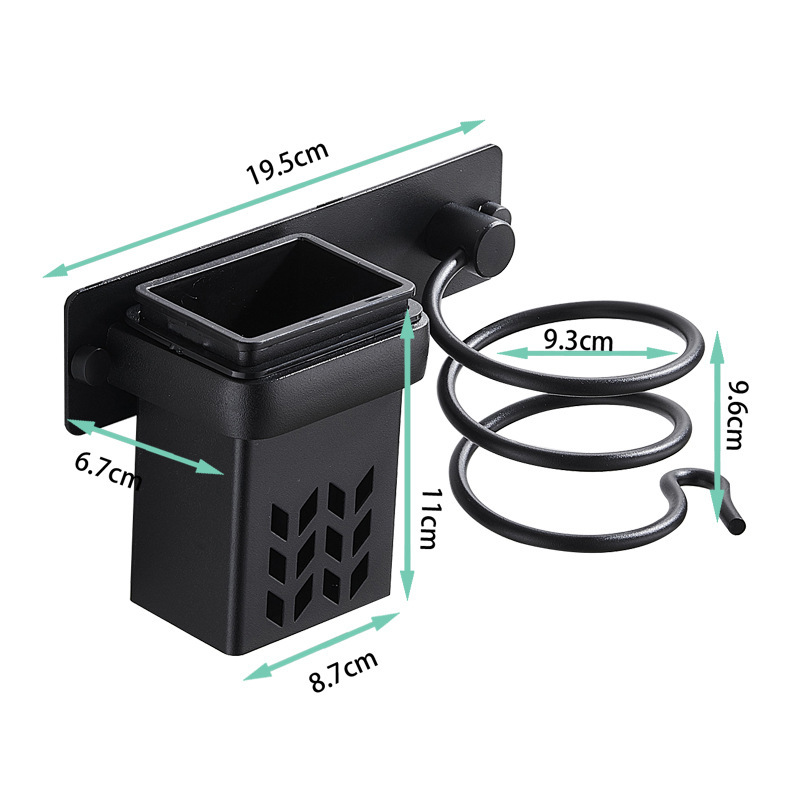 吹風機支架壁掛式放捲髮棒直髮器儲存置物架帶插頭掛鉤浴室收納架