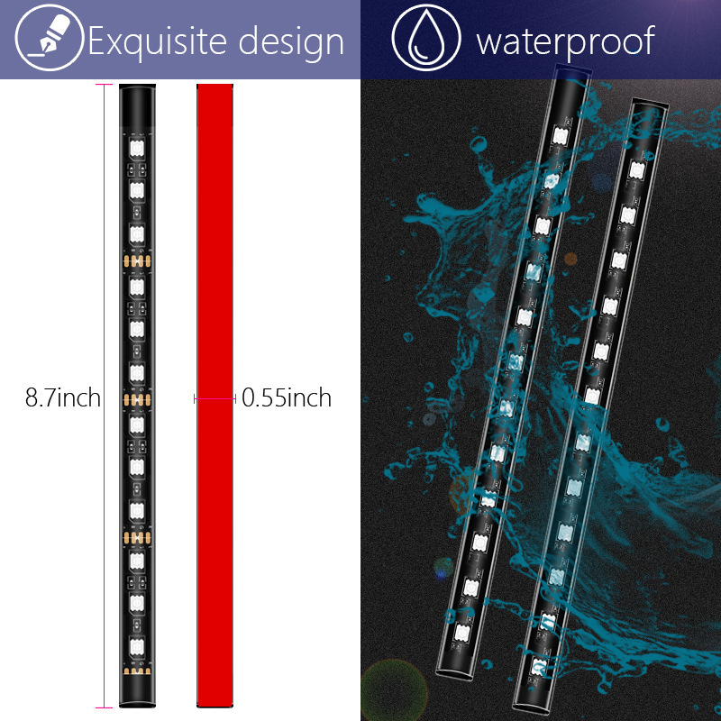 Cross-border supply of car LED airlights, two to four coloured foot-floor airlights, decorative colours