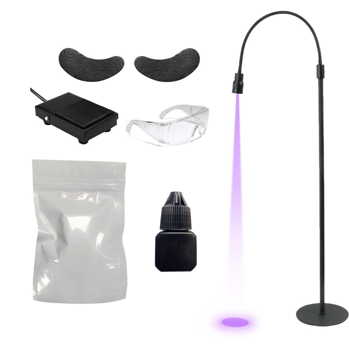 Cross-border UV purple lantern Eyelash grafting glue fixer