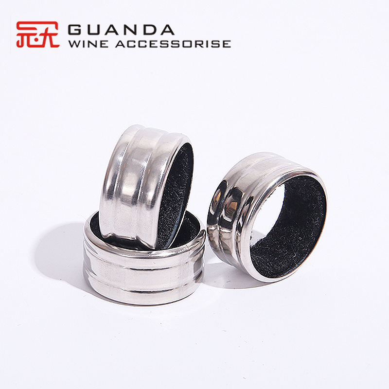 Big, stainless steel light wine-proof wine ring, direct sales, red drops, red wine ring, wine utensils.